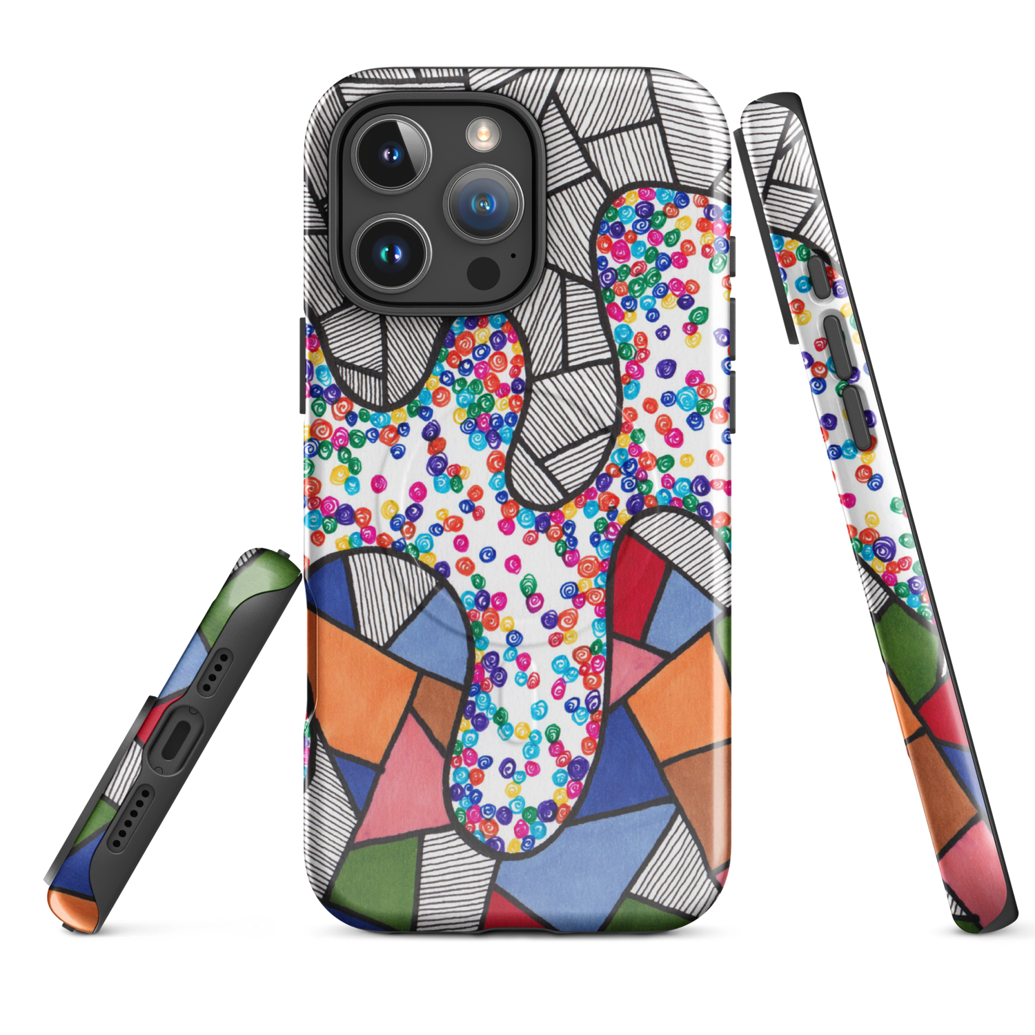 Doodle art iPhone Case