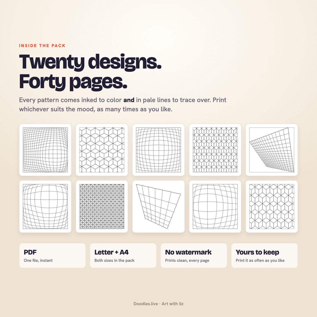 Optical Illusions: Illusion Doodle Patterns