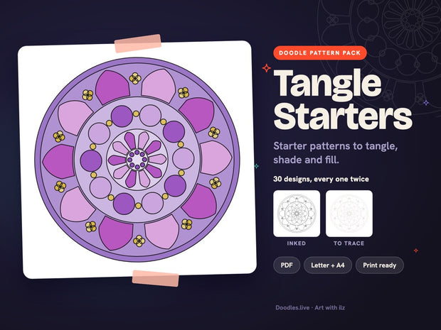 Tangle Starters: Mixed Doodle Patterns