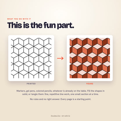 The Bold Sampler: Thick-Line Doodle Patterns