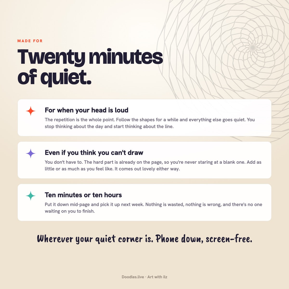 Hypnotic: Op-Art Doodle Patterns