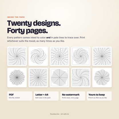 Hypnotic: Op-Art Doodle Patterns