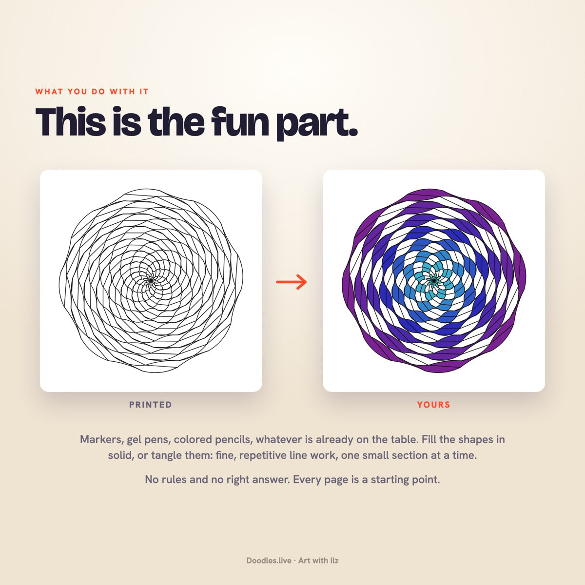 Hypnotic: Op-Art Doodle Patterns