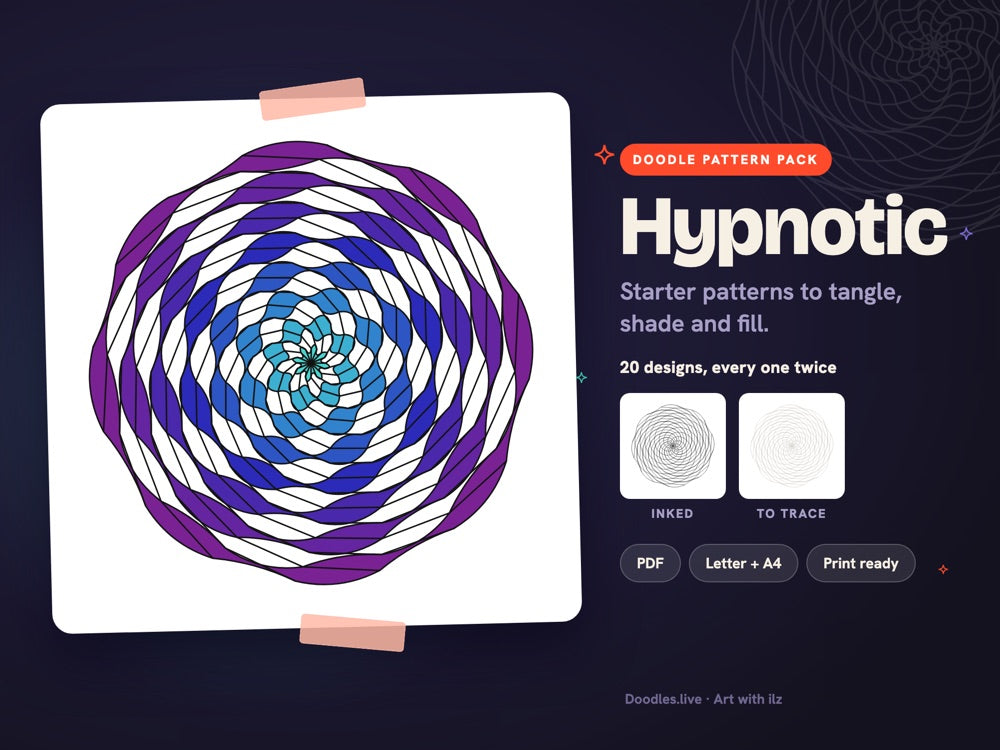Hypnotic: Op-Art Doodle Patterns
