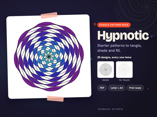 Hypnotic: Op-Art Doodle Patterns