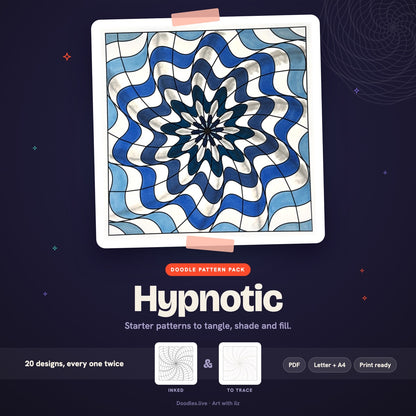The Hypnotic doodle pattern pack