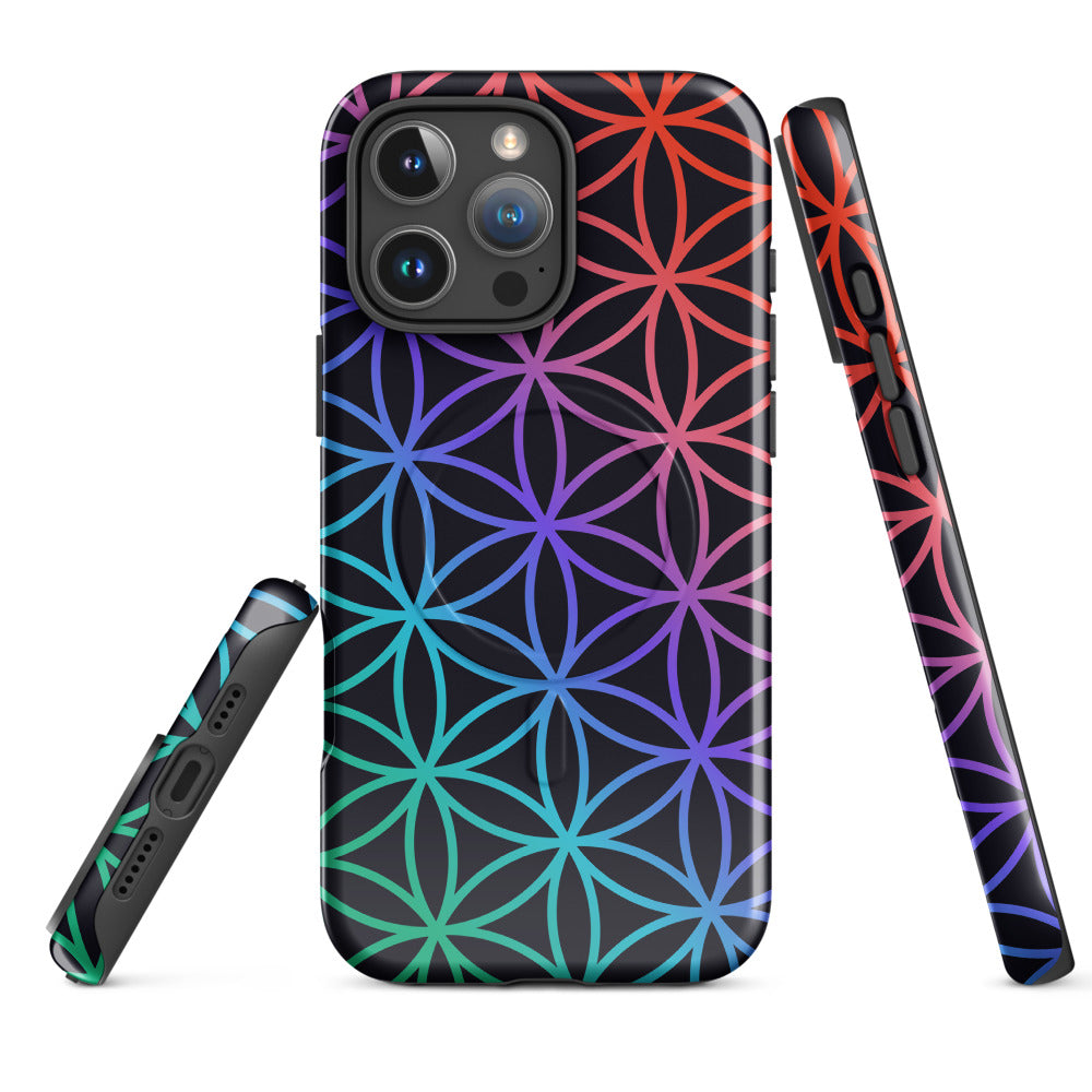 Flower of Life | Night Tangles MagSafe iPhone Case, Glossy / iPhone 16 Pro Max